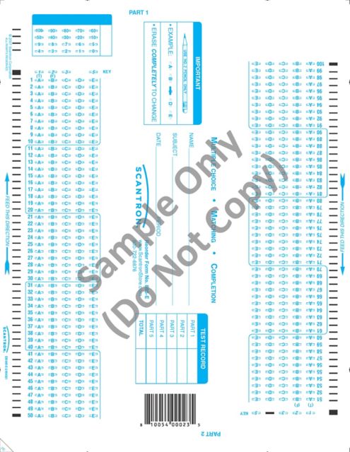 SCANTRON 150 Q A-E 30 MATCHING