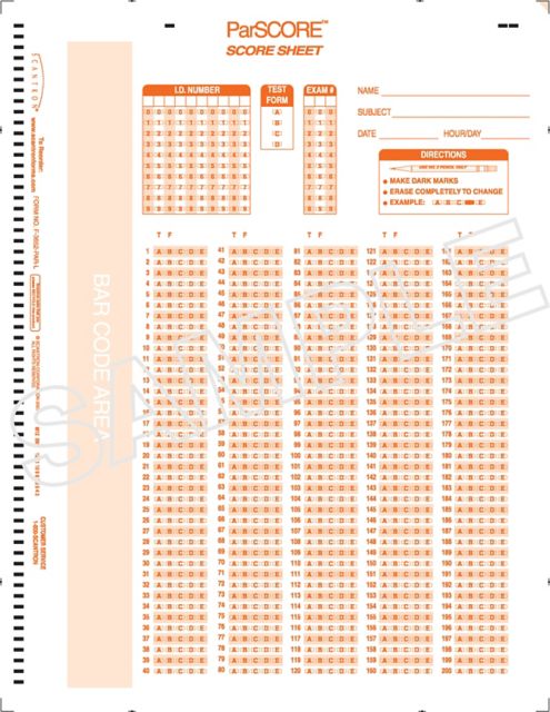 SCANTRON PARSCORE +B/C SM2000