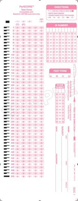 SCANTRON PARSC 100ITEM COMBO
