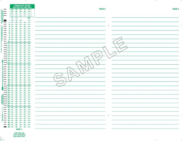 SCANTRON MINI BLUBK 100Q/5C AL