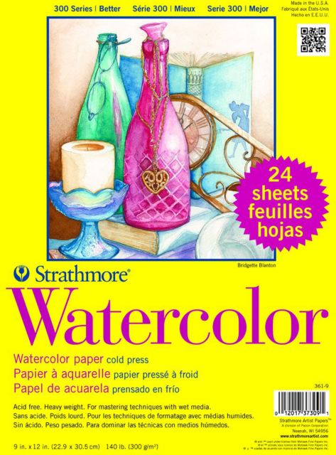 WATERCOLOR CLASS PACK 140# 9X12 24 SHEETS