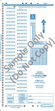 SCANTRON DM ANSWER SHEET K