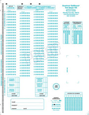 SCANTRON DM TEST SHEET 100