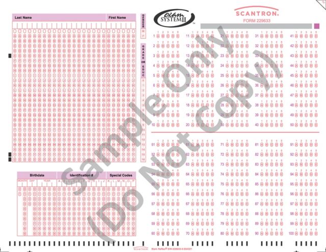 SCANTRON DM 200Q x 5 2SIDED