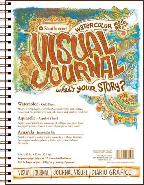 VISUAL JOURNAL WATERCOLOR 140# 9X12 44 PAGES