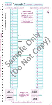 SCANTRON GEN ANALYSIS FORM