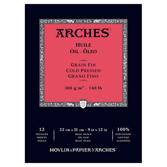 ARCHES OIL PAD 9X12 12/SHEETS