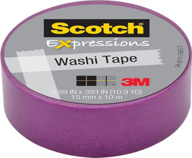 WASHI TAPE PURPLE .59 INCH X 393 INCH