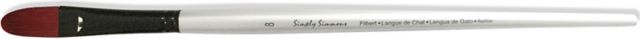 SIMPLY SIMMONS BRUSH EXTRA FIRM FILBERT 8 LONG HANDLE