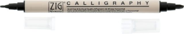 ZIG CALLIGRAPHY DOULBLE ENDED 2MM/5MM PURE BLK