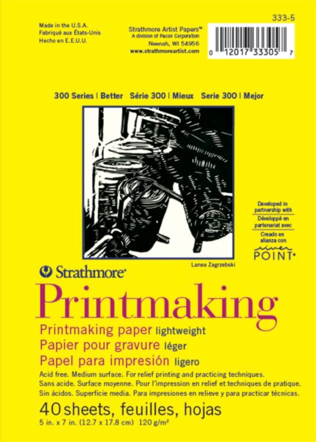PRINTMAKING PAPER PAD LIGHTWEIGHT 5x7 40 SHEETS