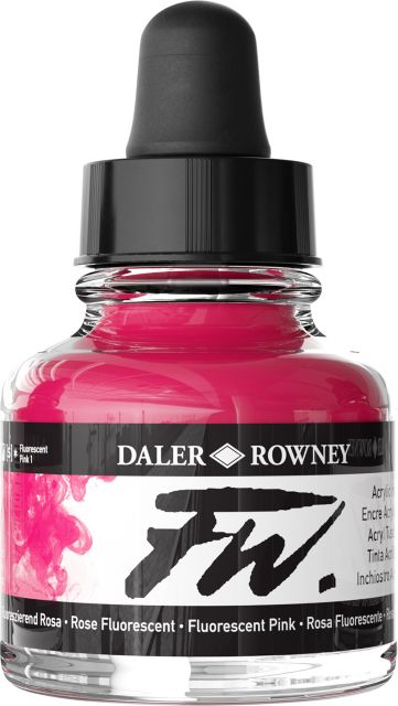 FW ACRYLIC INK 1OZ FLUORESCENT PINK