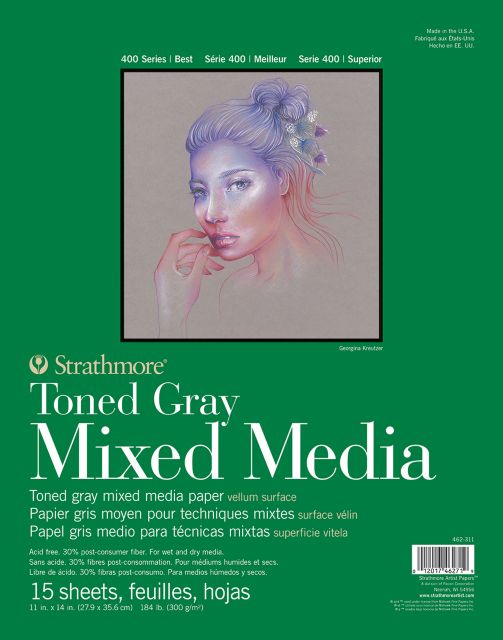 Mix Media 400 Toned Gray 11X14 15 Sheets