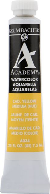 ACADEMY WATERCOLOR CADMIUM YELLOW MEDIUM 7.5ML
