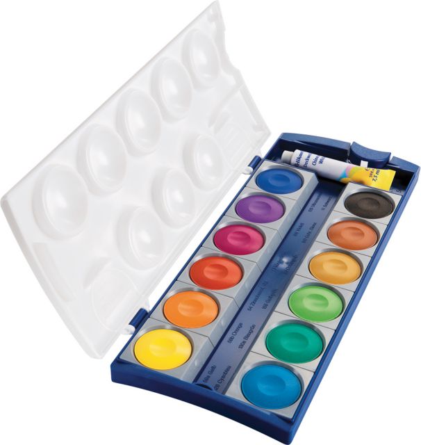 WATERCOLOR SET OF 12 OPAQUE PANS