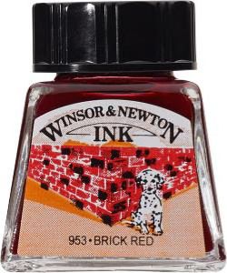 DRAWING INK 1/2 OZ BRICK RED