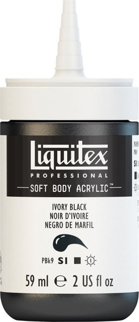 PROFESSIONAL SOFT BODY ACRYLIC 59ML IVORY BLACK