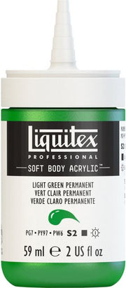PROFESSIONAL SOFT BODY ACRYLIC 59ML LIGHT GREEN PERMANENT