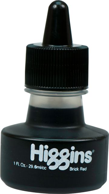 HIGGINS INK BRICK RED 1 OZ