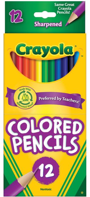 CRAYOLA COLOR PENCIL 12 PK