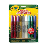 WASHABLE GLITTER GLUE SET 9 BOLD COLORS