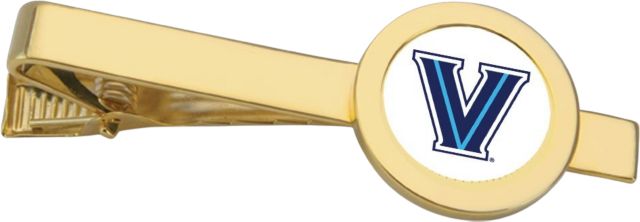 Villanova Wildcats CSI Gold Tie Bar With Colored Medallian
