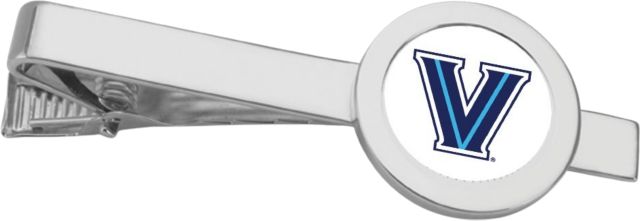 Villanova Wildcats CSI Silver Tie Bar With Colored Medallian