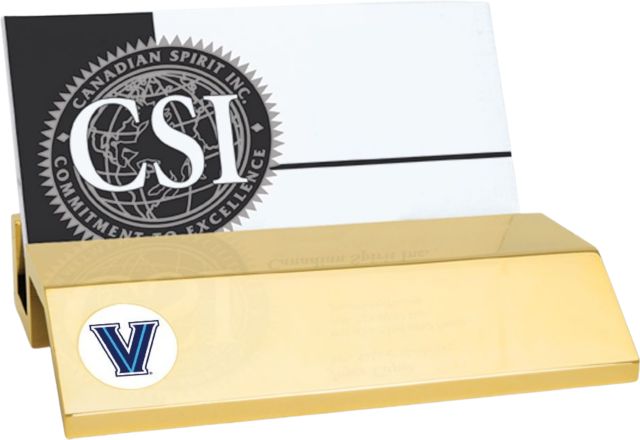 Villanova Wildcats CSI Gold Card Holder With Colored Medallion