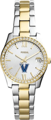 Villanova Wildcats Fossil Scarlette Mini Two Tone Stainless Steel Watch