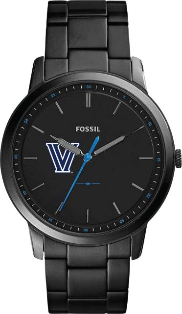 Villanova Wildcats Fossil The Minimalist Slim Black Stainless Steel Watch
