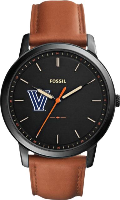 Villanova Wildcats Fossil The Minimalist Slim Light Brown Leather Watch