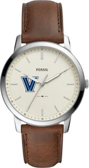 Villanova Wildcats Fossil The Minimalist Brown Leather Watch