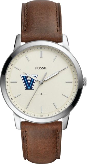 Villanova Wildcats Fossil The Minimalist Brown Leather Watch
