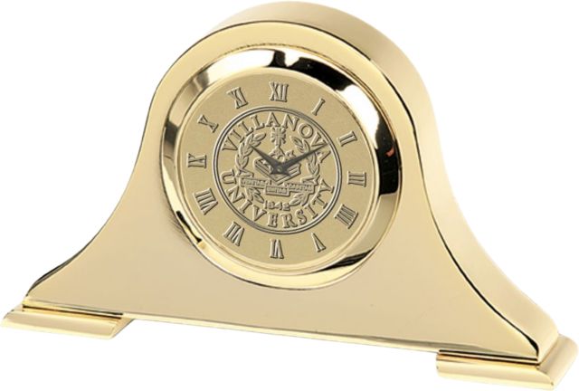 Villanova Wildcats Gold Napoleon Desk Clock