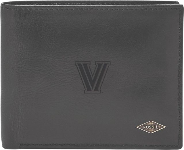 Villanova Wildcats Fossil Leather - Ryan Rfid Passcase - Black