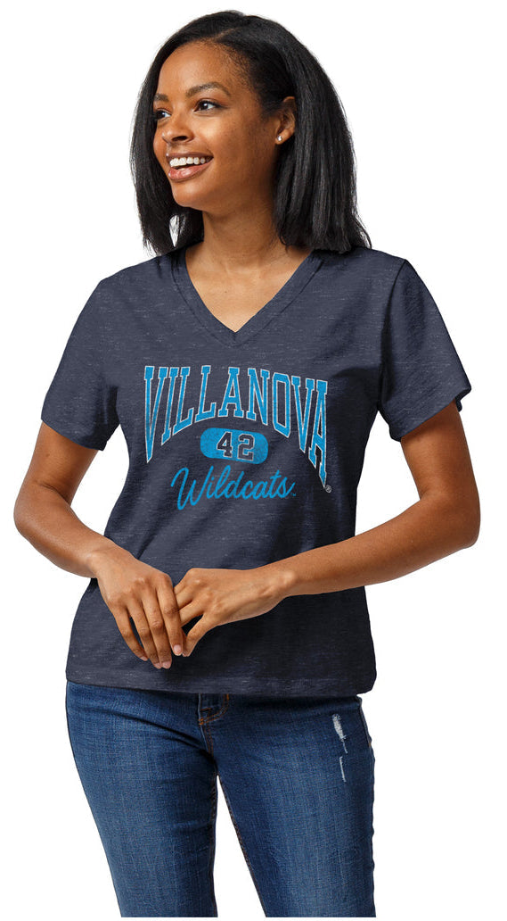 Villanova Wildcats League Women’s Intramural V-Neck Short Sleeve T-Shirt