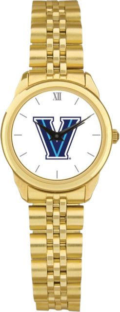 Villanova Wildcats CSI Women's Gold Rolled Link Watch (Gift Box) With Colored Medallion