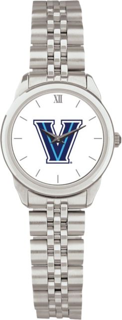 Villanova Wildcats CSI Women's Silver Rolled Link Watch (Gift Boxed) With Colored Medallion