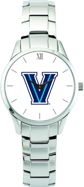Villanova Wildcats CSI Women's Stainless Steel Wristwatch (Gift Boxed) With Color Medallion