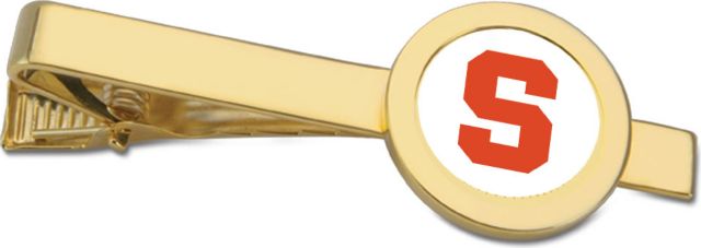 Syracuse Orange CSI Gold Tie Bar With Colored Medallian