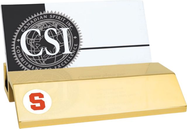 Syracuse Orange CSI Gold Card Holder With Colored Medallion