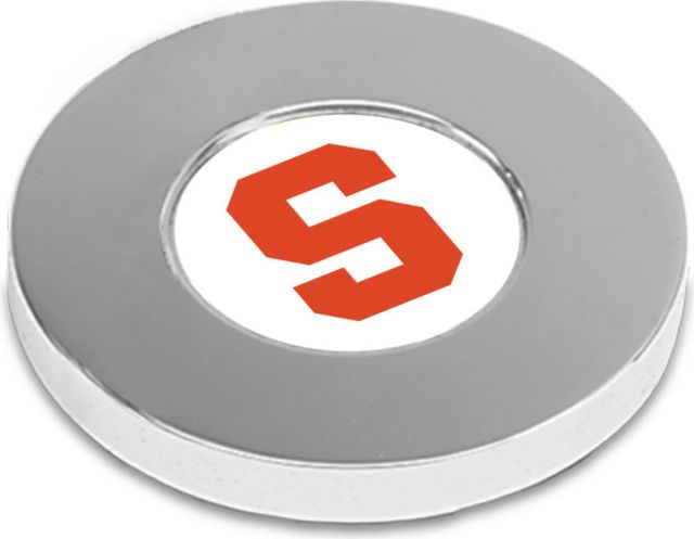 Syracuse Orange CSI Silver Paperwitheight (Gift Boxed) With Colored Medallion