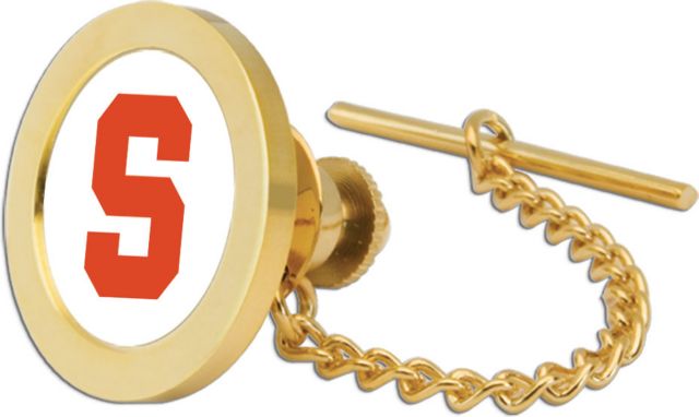 Syracuse Orange CSI Goldtie Tack/Lapel Pin Gift Boxed With Colored Medallion