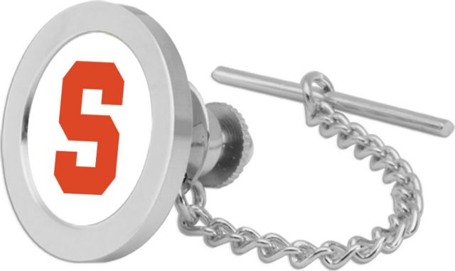 Syracuse Orange CSI Silver Tie Tack/Lapel Pin Gift Boxed With Colored Medallion