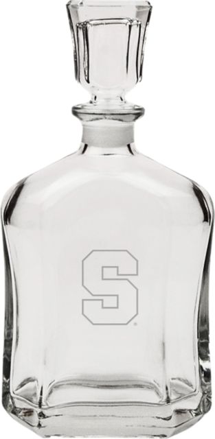 Syracuse Orange Jar Crystal Whisky Decanter 23.75 Oz
