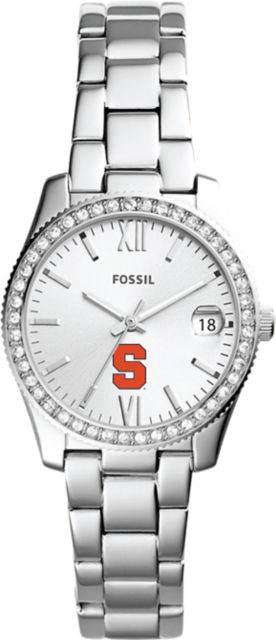 Syracuse Orange Fossil Scarlette Mini Three-Hand Date Watch