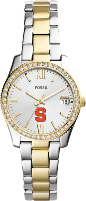 Syracuse Orange Fossil Scarlette Mini Two Tone Stainless Steel Watch