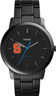 Syracuse Orange Fossil The Minimalist Slim Black Stainless Steel Watch