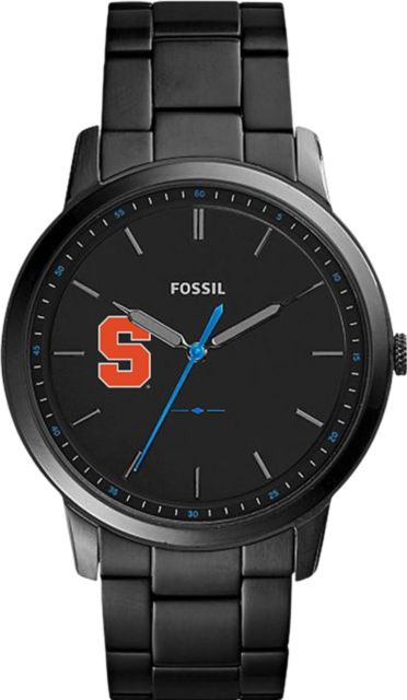 Syracuse Orange Fossil The Minimalist Slim Black Stainless Steel Watch