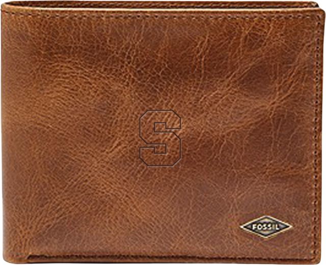 Syracuse Orange Fossil Leather - Ryan Rfid Passcase - Dark Brown